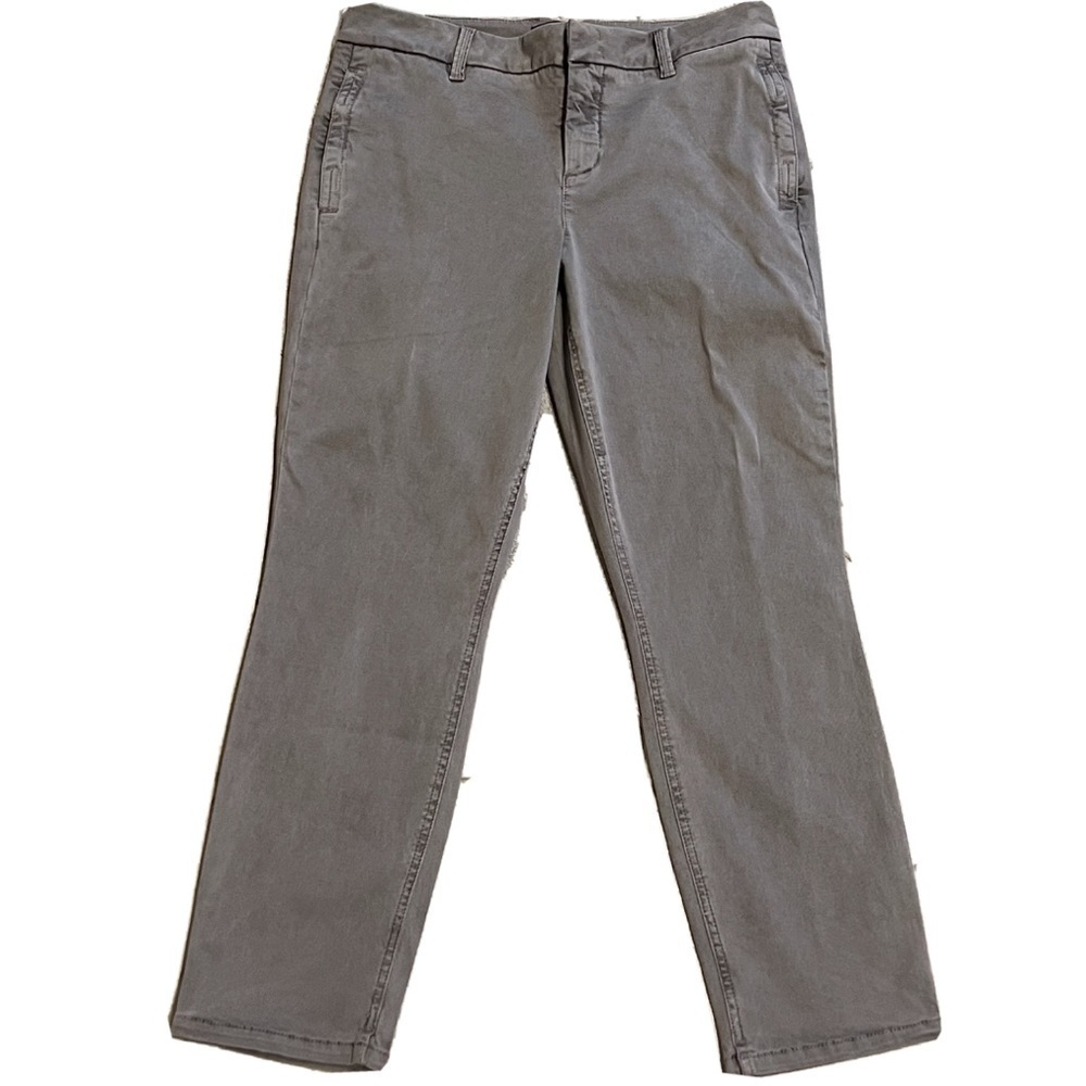 Level 99 Anthropologie gray straight leg ankle pants mid rise gray stret…